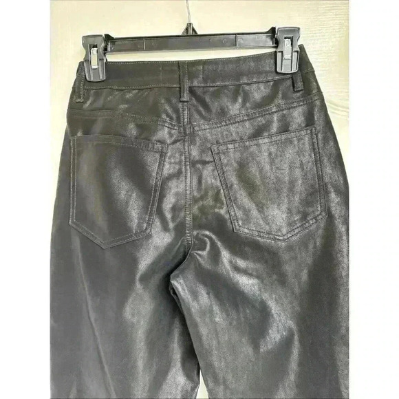 Chelsea & Violet Faux Leather Pants Size 25 Zipper Bottom Five Pockets Moto - Picture 5 of 8